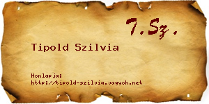 Tipold Szilvia névjegykártya